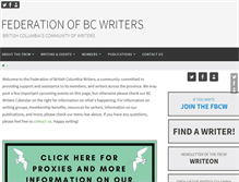 Tablet Screenshot of bcwriters.ca
